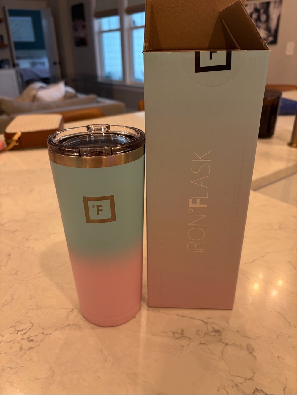 Iron Flask Ombre Stainless Travel Tumbler - Blue & Pink